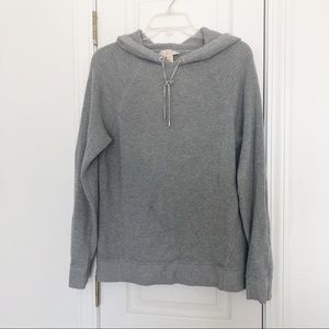 Michael Kors Gray Thermal Hoodie Pull Over Sweater